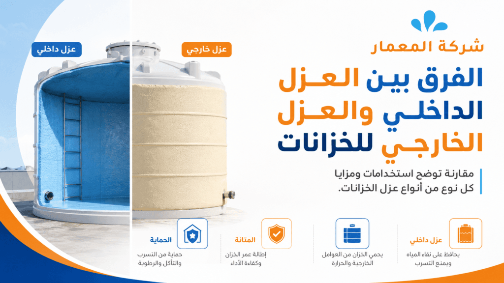 الفرق بين العزل الداخلي والعزل الخارجي للخزانات الفرق بين العزل الداخلي والعزل الخارجي للخزانات