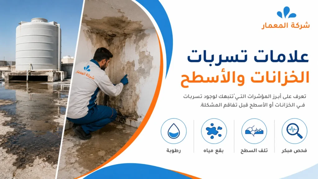 بقع رطوبة تدل على تسرب مياه داخل الجدار