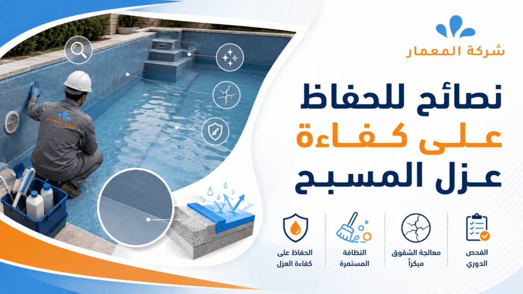 نصائح للحفاظ على كفاءة عزل المسبح