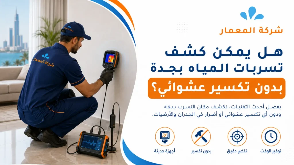 هل يمكن كشف تسربات المياه بجدة بدون تكسير عشوائي؟ هل يمكن كشف تسربات المياه بجدة بدون تكسير عشوائي؟