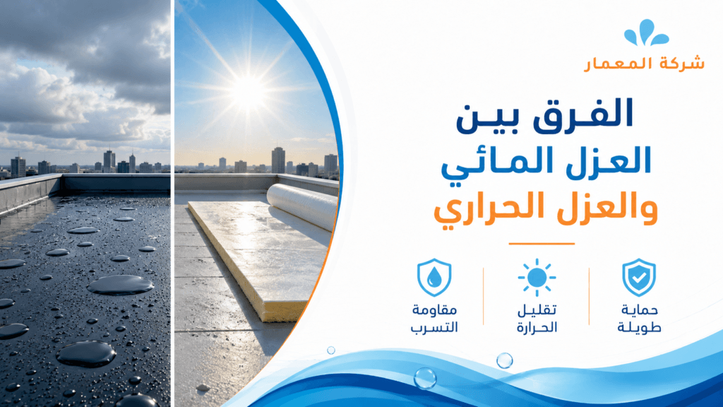 الفرق بين العزل المائي والعزل الحراري الفرق بين العزل المائي والعزل الحراري