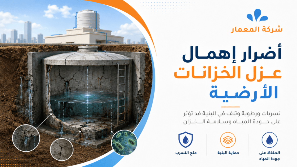 أضرار إهمال عزل الخزانات الأرضية شركة عزل خزانات أرضية بجدة