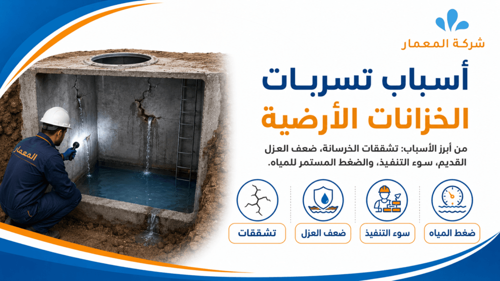 أسباب تسربات الخزانات الأرضية عزل مائي للخزانات الأرضية