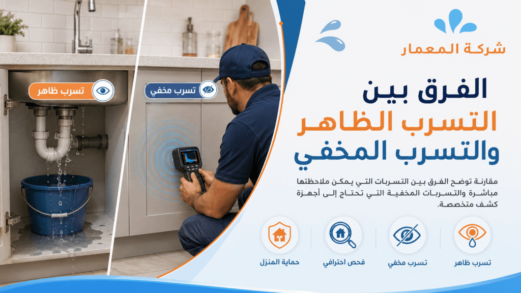 الفرق بين التسرب الظاهر والتسرب المخفي
