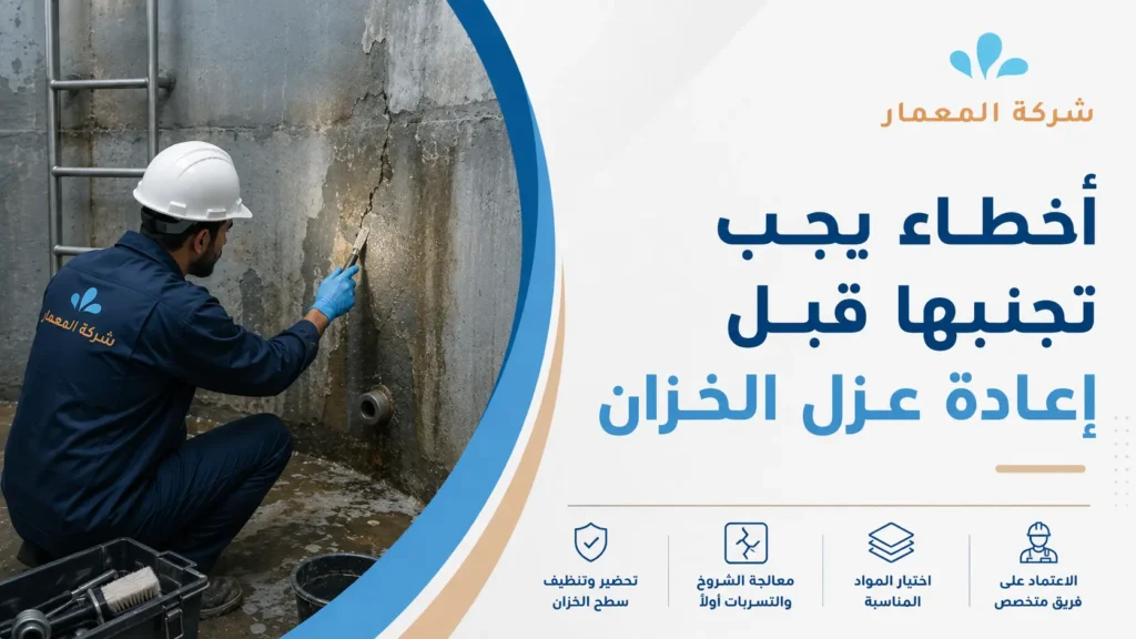 أخطاء يجب تجنبها قبل إعادة عزل الخزان