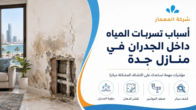 أسباب تسربات المياه داخل الجدران في منازل جدة