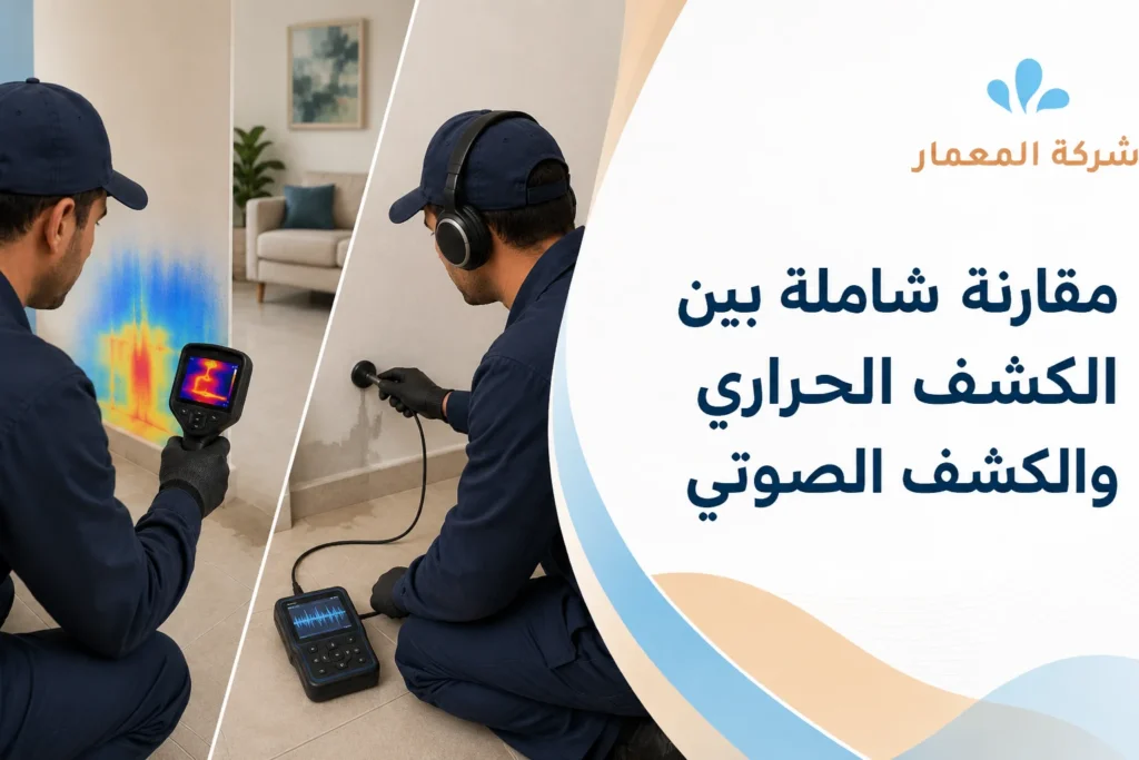 مقارنة شاملة بين الكشف الحراري والكشف الصوتي مقارنة شاملة بين الكشف الحراري والكشف الصوتي