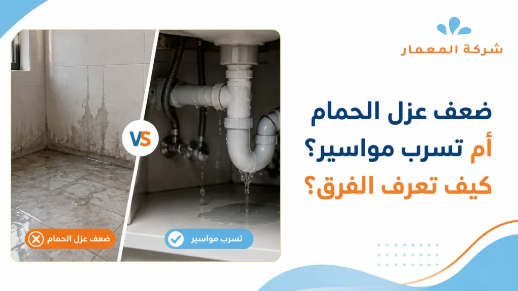 ضعف عزل الحمام أم تسرب مواسير؟ كيف تعرف الفرق؟