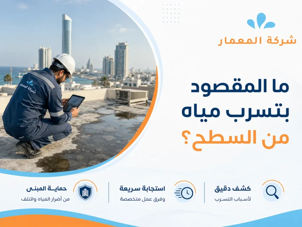 ما المقصود بتسرب مياه من السطح؟ فحص تسربات الأسطح بجدة