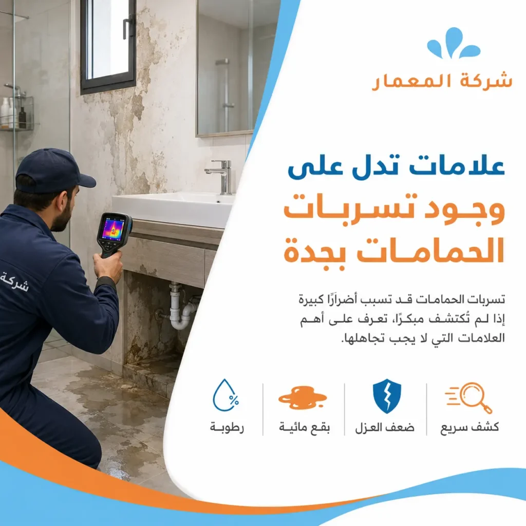 علامات تدل على وجود تسربات الحمامات بجدة علامات تدل على وجود تسربات الحمامات بجدة