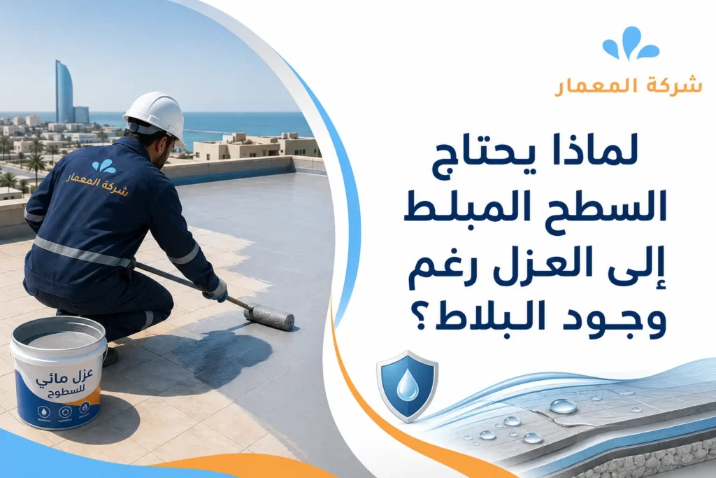 لماذا يحتاج السطح المبلط إلى العزل رغم وجود البلاط؟ لماذا يحتاج السطح المبلط إلى العزل رغم وجود البلاط؟
