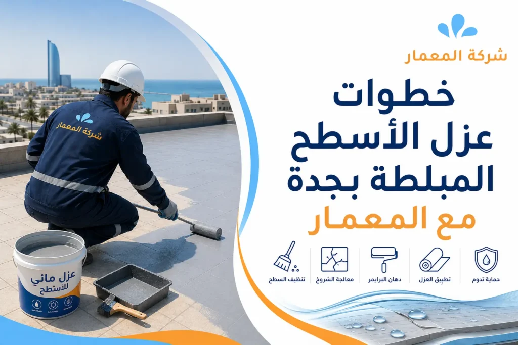 خطوات عزل الأسطح المبلطة بجدة مع المعمار خطوات عزل الأسطح المبلطة بجدة مع المعمار