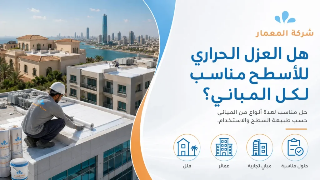 هل العزل الحراري للأسطح مناسب لكل المباني؟