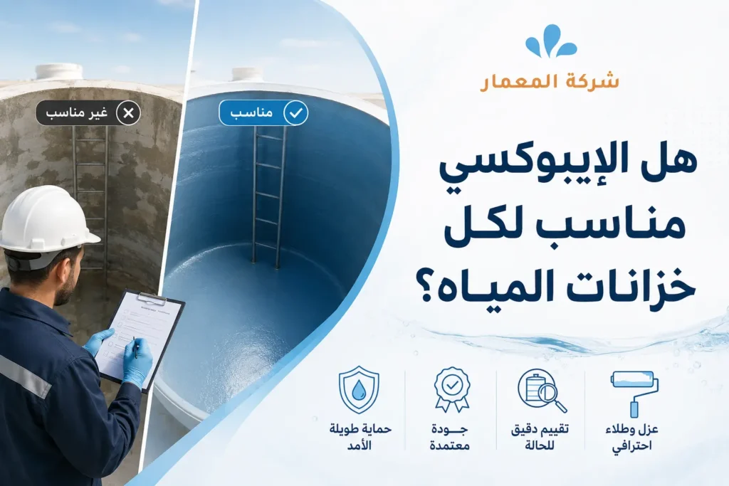 هل الإيبوكسي مناسب لكل خزانات المياه؟
