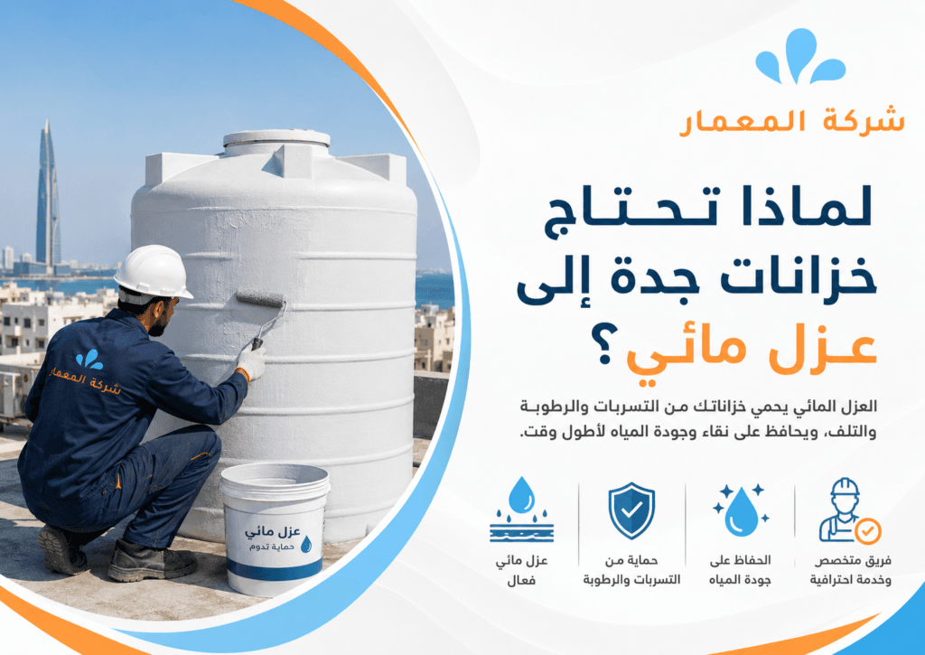 لماذا تحتاج خزانات جدة إلى عزل مائي؟