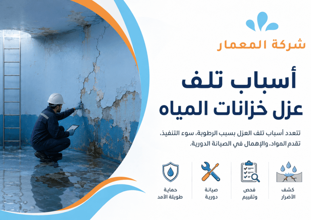 أسباب تلف عزل خزانات المياه