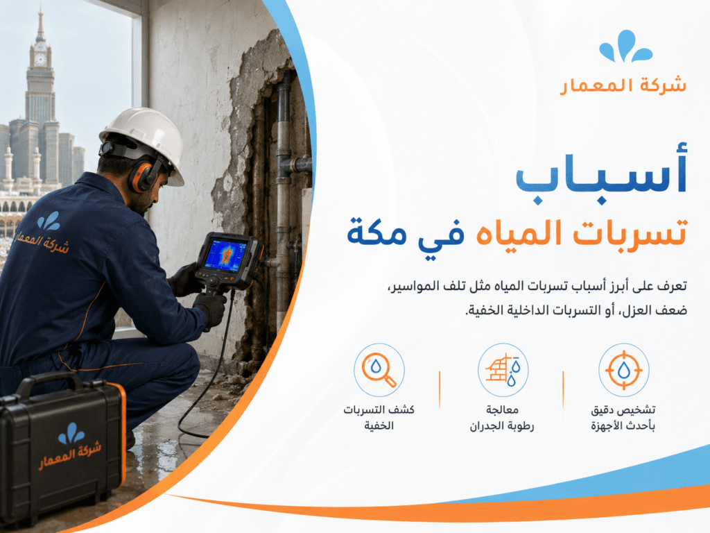 أسباب تسربات المياه في مكة