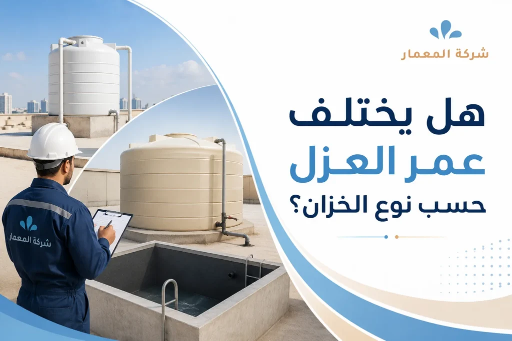 تجهيز سطح خزان المياه قبل تطبيق العزل