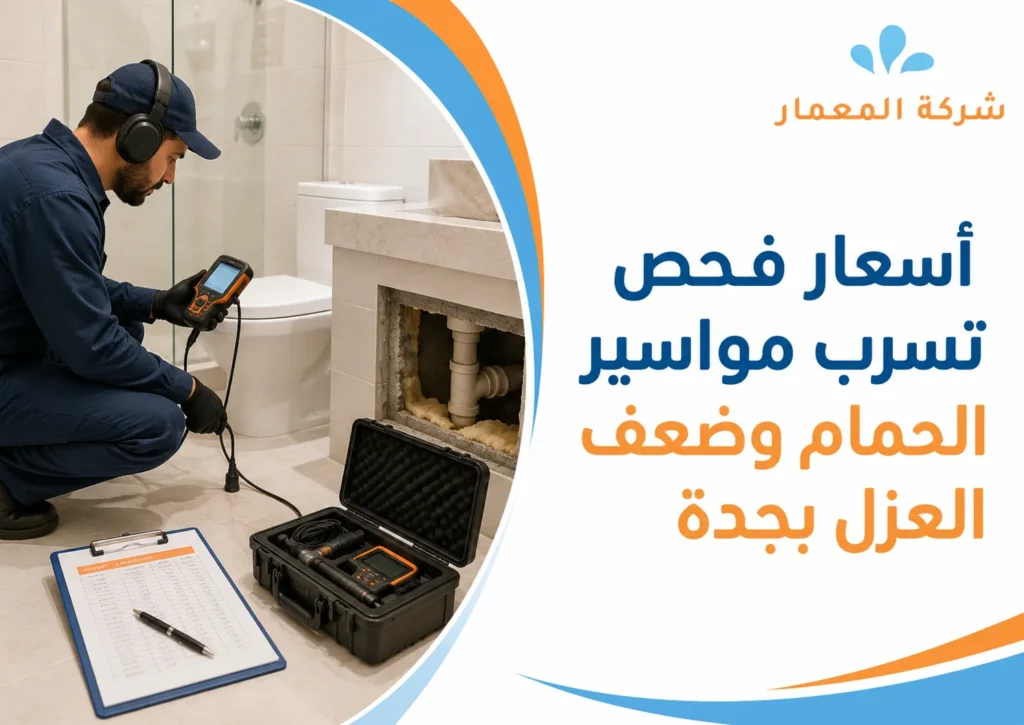 أسعار فحص تسرب مواسير الحمام وضعف العزل بجدة