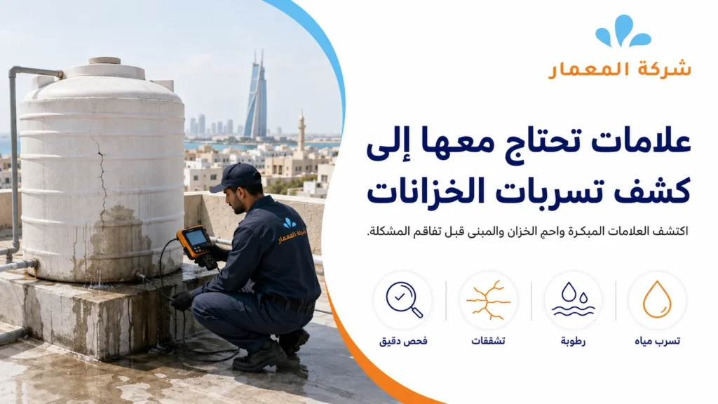 علامات تسرب خزان المياه