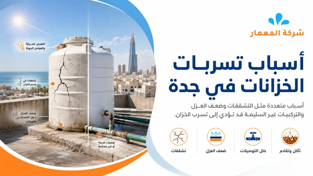 أسباب تسربات الخزانات في جدة