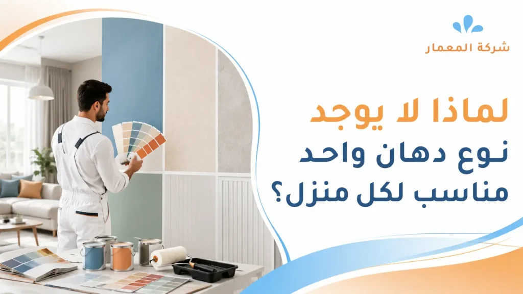 لماذا لا يوجد نوع دهان واحد مناسب لكل منزل؟ لماذا لا يوجد نوع دهان واحد مناسب لكل منزل؟