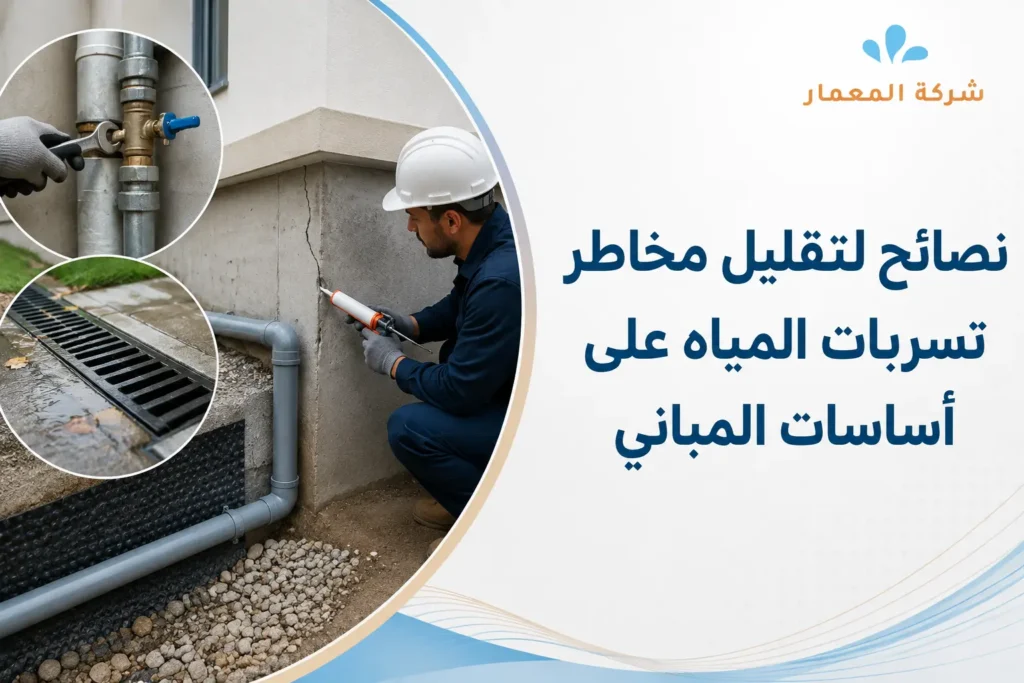 نصائح لتقليل مخاطر تسربات المياه على أساسات المباني