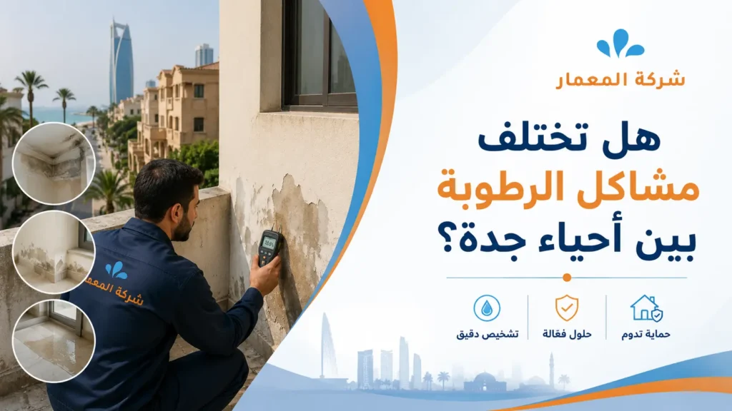 هل تختلف مشاكل الرطوبة بين أحياء جدة؟