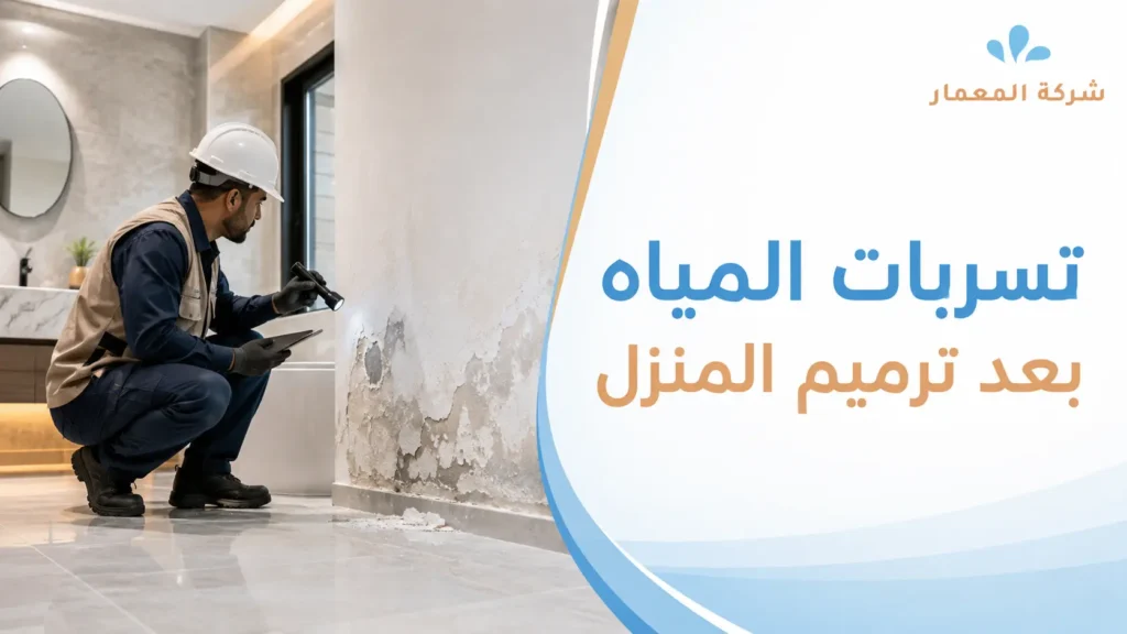 تسربات المياه بعد ترميم المنزل