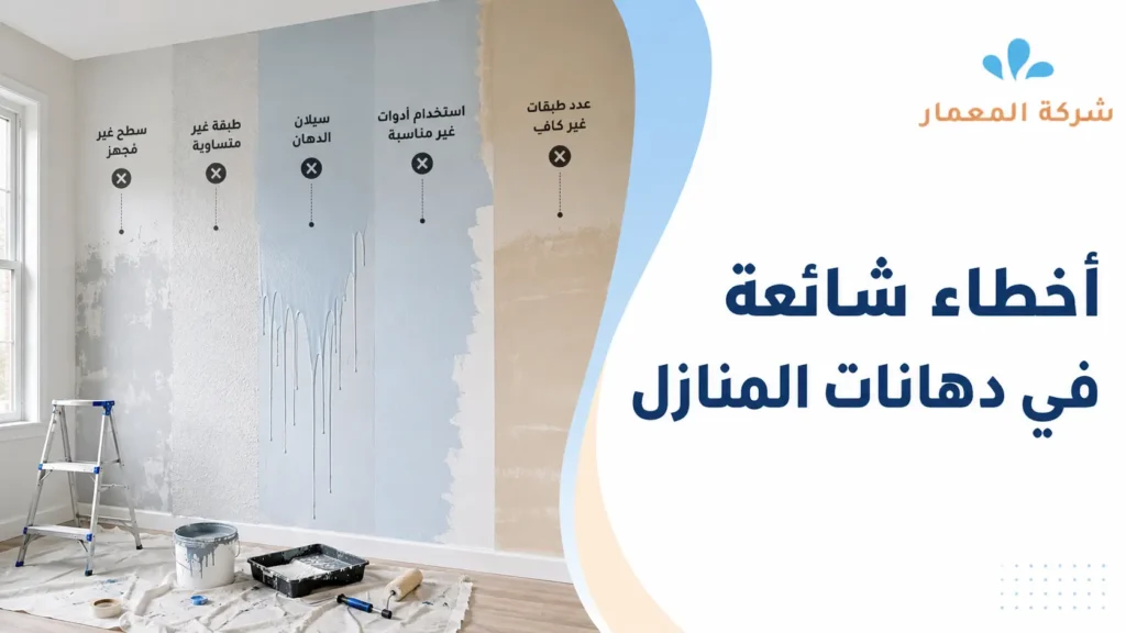 أخطاء شائعة في دهانات المنازل