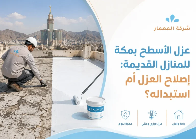 عزل الأسطح بمكة للمنازل القديمة إصلاح العزل أم استبداله؟