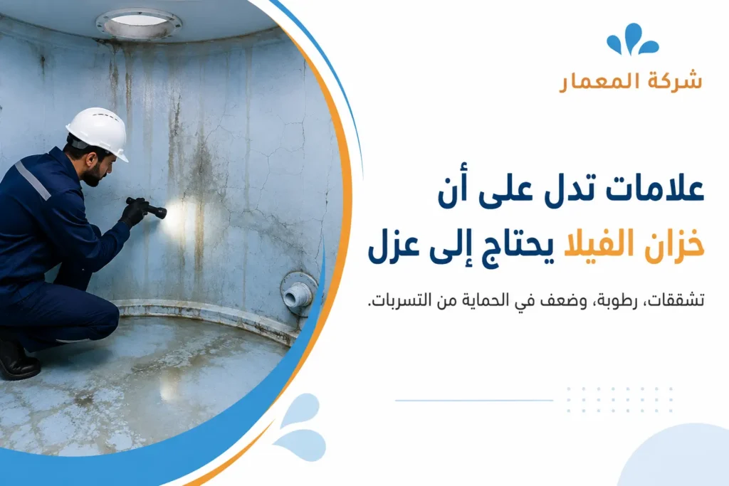 علامات تدل على أن خزان الفيلا يحتاج إلى عزل علامات تدل على أن خزان الفيلا يحتاج إلى عزل