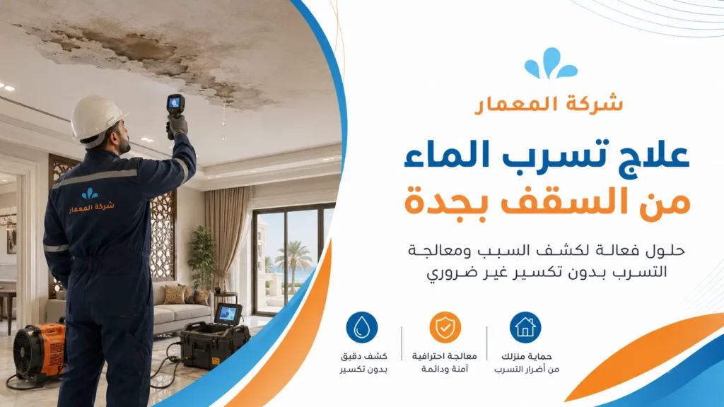 علاج تسرب الماء من السقف بجدة