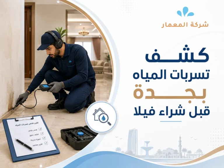 كشف تسربات المياه بجدة قبل شراء فيلا