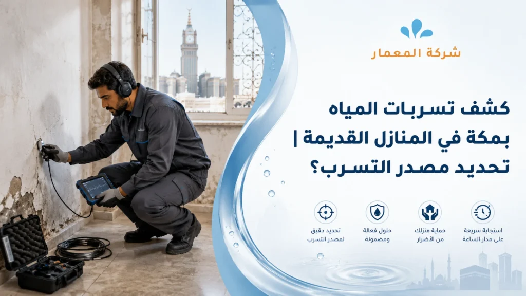 كشف تسربات المياه بمكة في المنازل القديمة تحديد مصدر التسرب؟