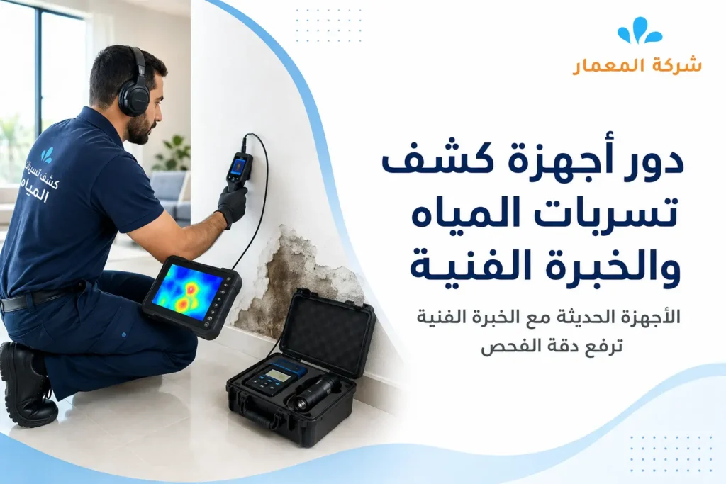 دور أجهزة كشف تسربات المياه والخبرة الفنية