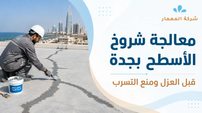 معالجة شروخ الأسطح بجدة | قبل العزل ومنع التسرب