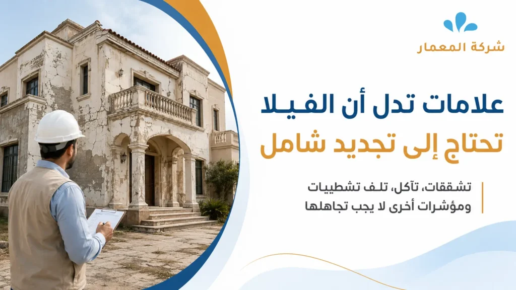 علامات تدل أن الفيلا تحتاج إلى تجديد شامل علامات تدل أن الفيلا تحتاج إلى تجديد شامل