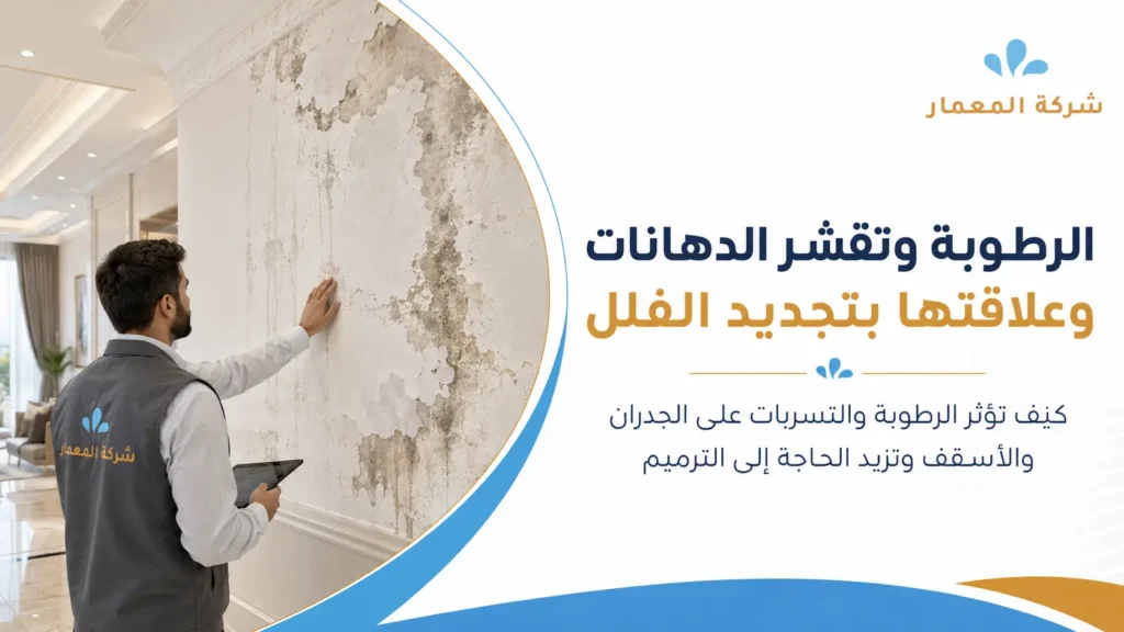 الرطوبة وتقشر الدهانات وعلاقتها بتجديد الفلل الرطوبة وتقشر الدهانات وعلاقتها بتجديد الفلل