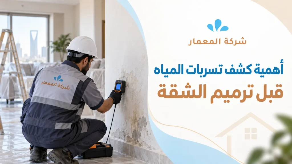 أهمية كشف تسربات المياه قبل ترميم الشقة