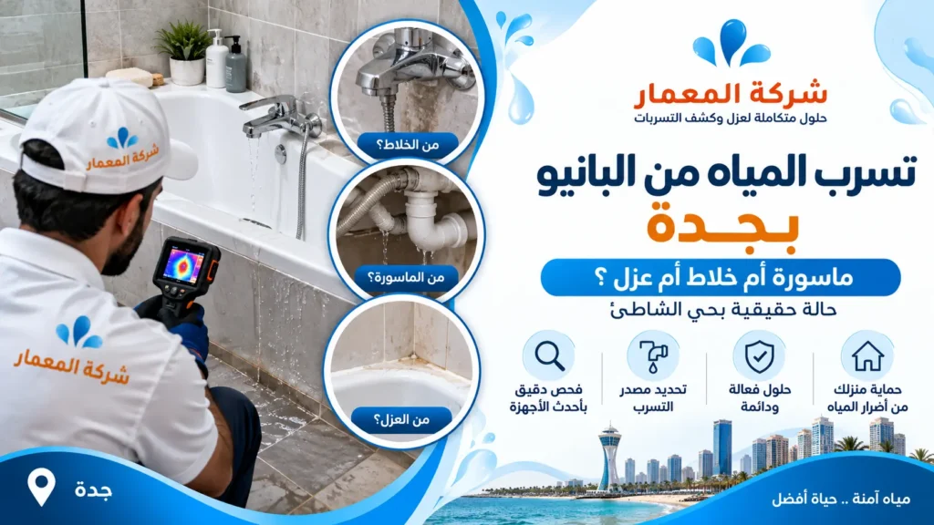 تسرب المياه من البانيو بجدة ماسورة أم خلاط أم عزل؟ حالة حقيقية بحي الشاطئ تسرب المياه من البانيو بجدة ماسورة أم خلاط أم عزل؟ حالة حقيقية بحي الشاطئ
