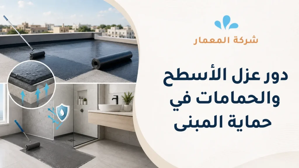 دور عزل الأسطح والحمامات في حماية المبنى