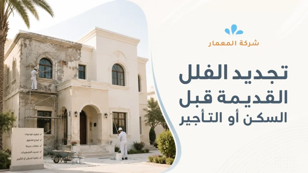 تجديد الفلل القديمة قبل السكن أو التأجير