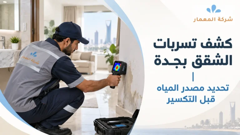 كشف تسربات الشقق بجدة تحديد مصدر المياه قبل التكسير
