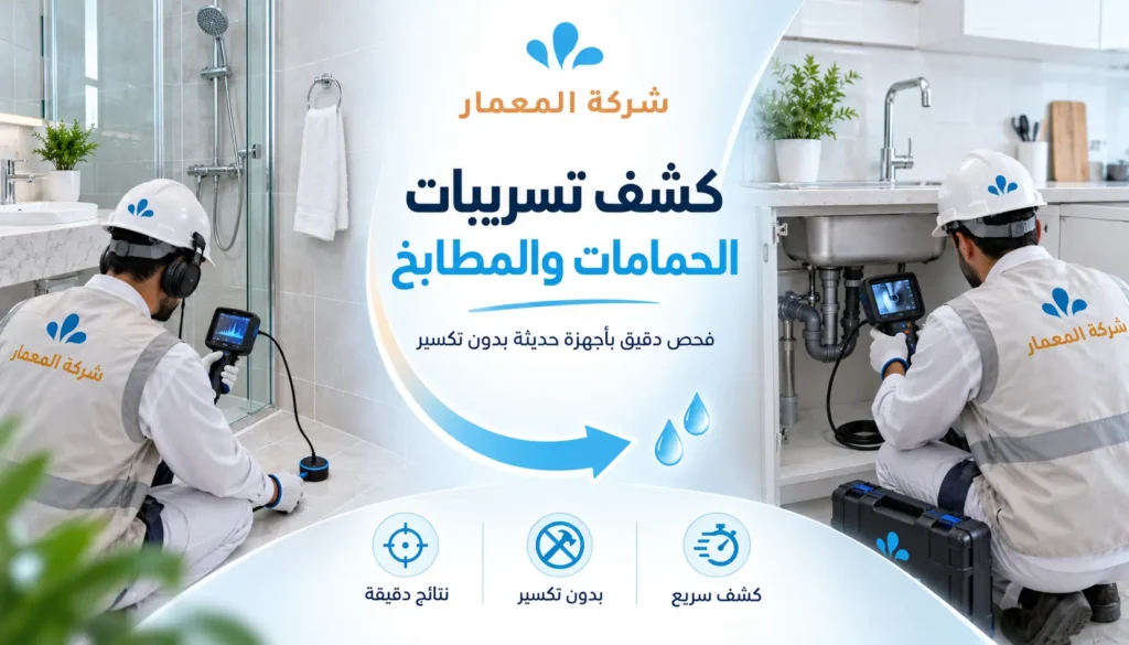 كشف تسريبات الحمامات والمطابخ