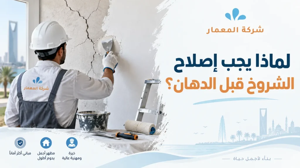 لماذا يجب إصلاح الشروخ قبل الدهان؟