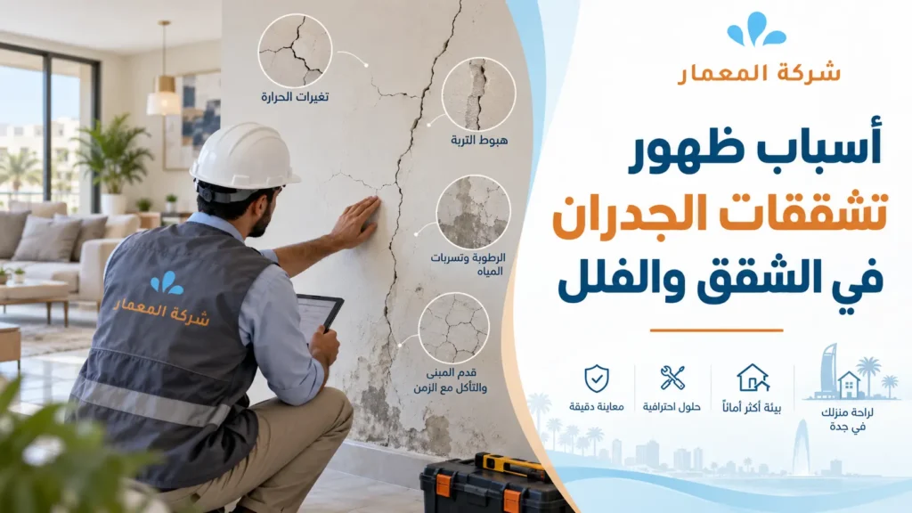 أسباب ظهور تشققات الجدران في الشقق والفلل