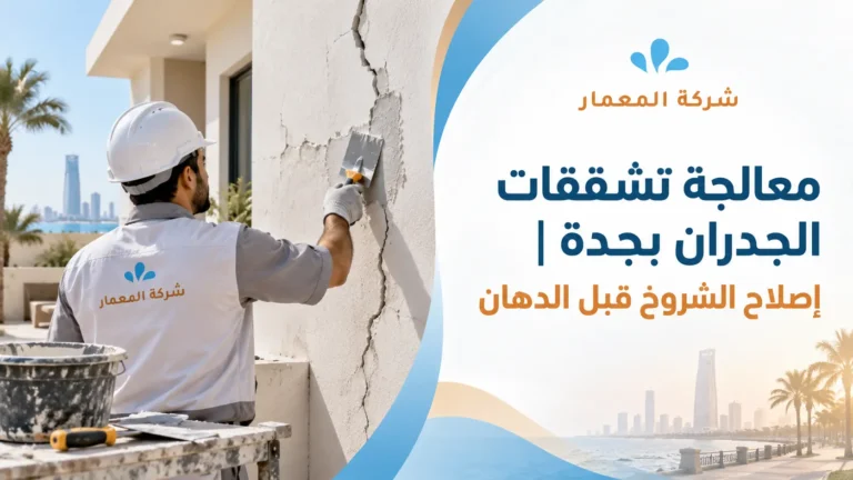 معالجة تشققات الجدران بجدة إصلاح الشروخ قبل الدهان