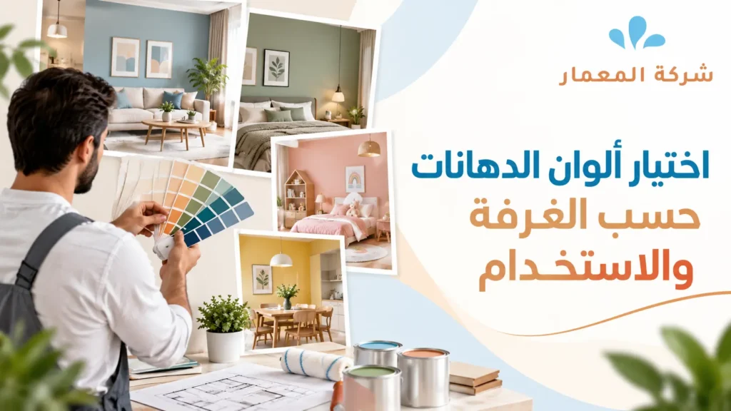اختيار ألوان الدهانات حسب الغرفة والاستخدام