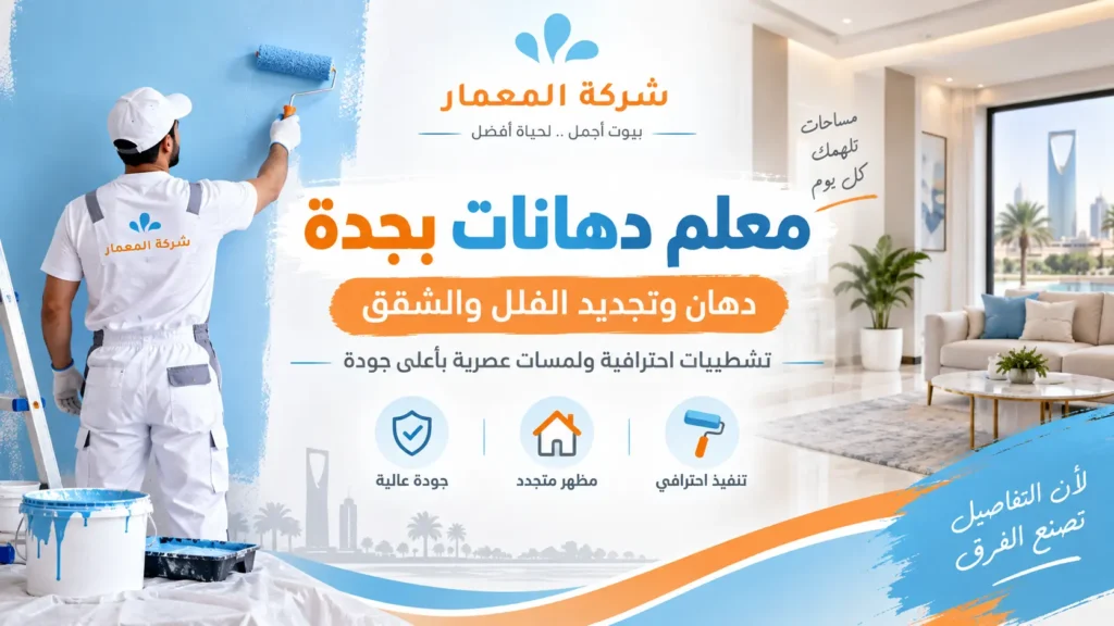 معلم دهانات بجدة | دهان وتجديد الفلل والشقق